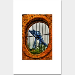 Tees Transporter Bridge Viewed Through Wall Space Posters and Art